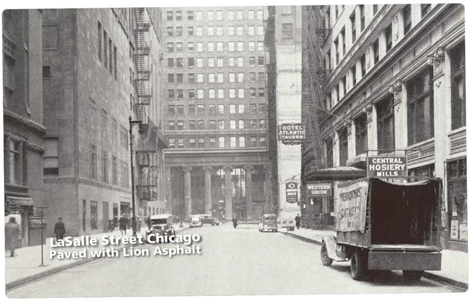 LaSalle-street-chicago Paved with Lion asphalt