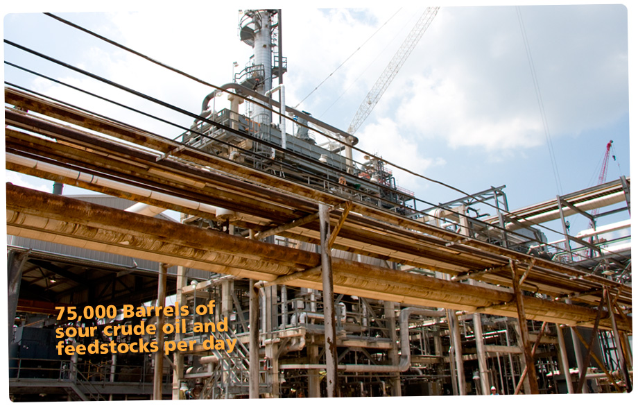 Arkansas Lion Oil- a capacity of approximately 75,000 barrels of sour crude oil and feedstocks per day