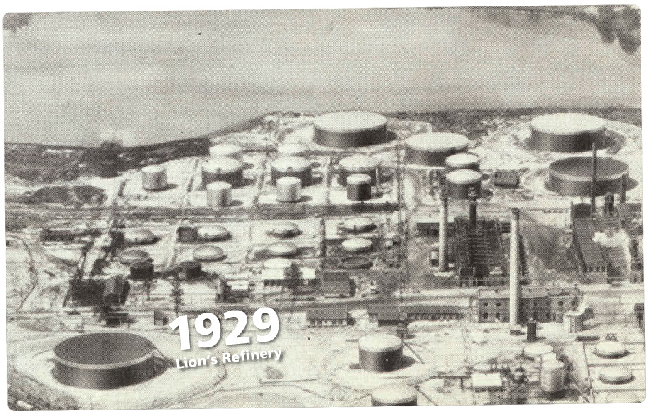 Aerial view of Lion's refinery 1929
